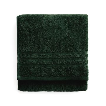 Bath Basics baddoek 50x100cm donkergroen