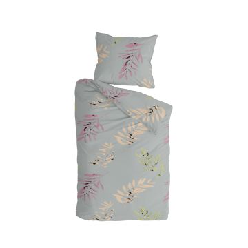 Be Leaves dekbedovertrek 140x220cm grijs