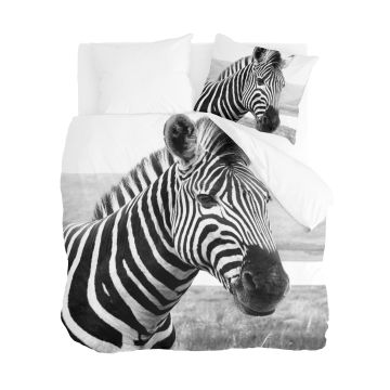 Beastly dekbedovertrek 240x220cm zwart/wit