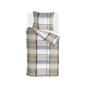 Big Squares dekbedovertrek 135x200cm zand