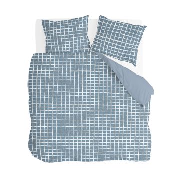 Crossing Blocks dekbedovertrek 200x220cm blauw