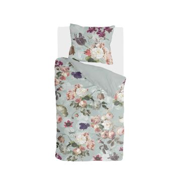 Flowers United dekbedovertrek 140x220cm mint