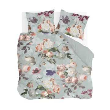 Flowers United dekbedovertrek 200x220cm mint