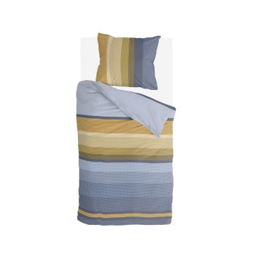 Golden Stripes dekbedovertrek 135x200cm okergeel