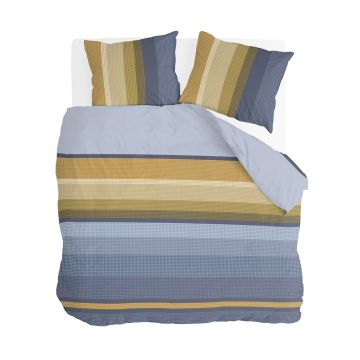 Golden Stripes dekbedovertrek 200x220cm okergeel