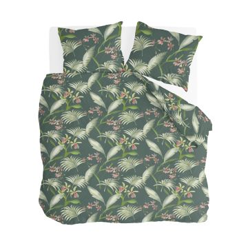 Greens & Flowers dekbedovertrek 200x220cm groen