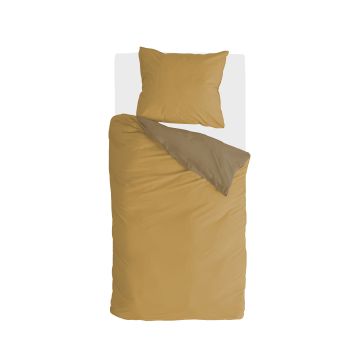 Side Way dekbedovertrek 155x220cm geel/mosterd