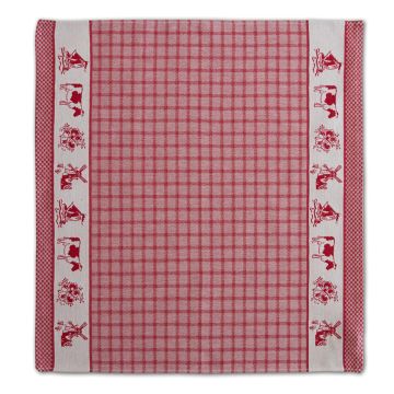 DDDDD Dutchie theedoek 60x65cm rood (6 stuks)