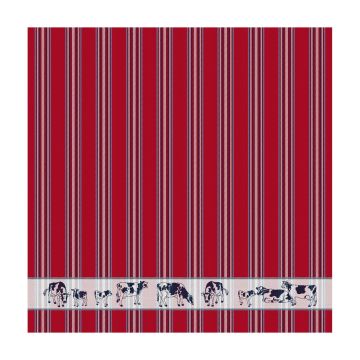 DDDDD Friesian theedoek 60x65cm rood (6 stuks)