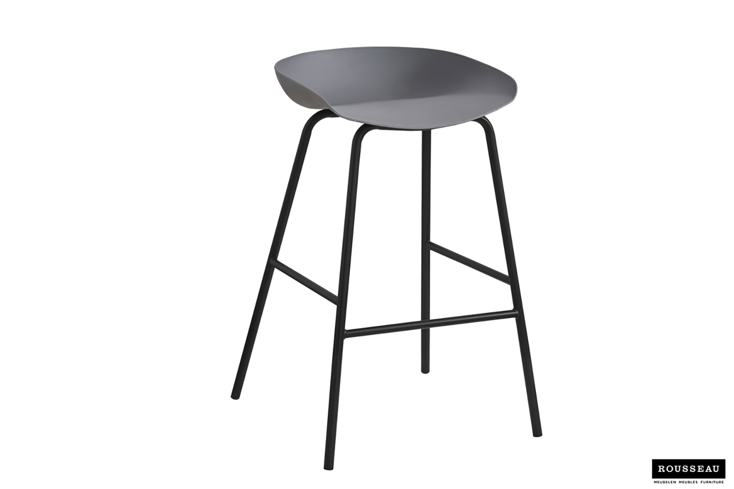 Anva Barkruk – Kunststof – Grijs