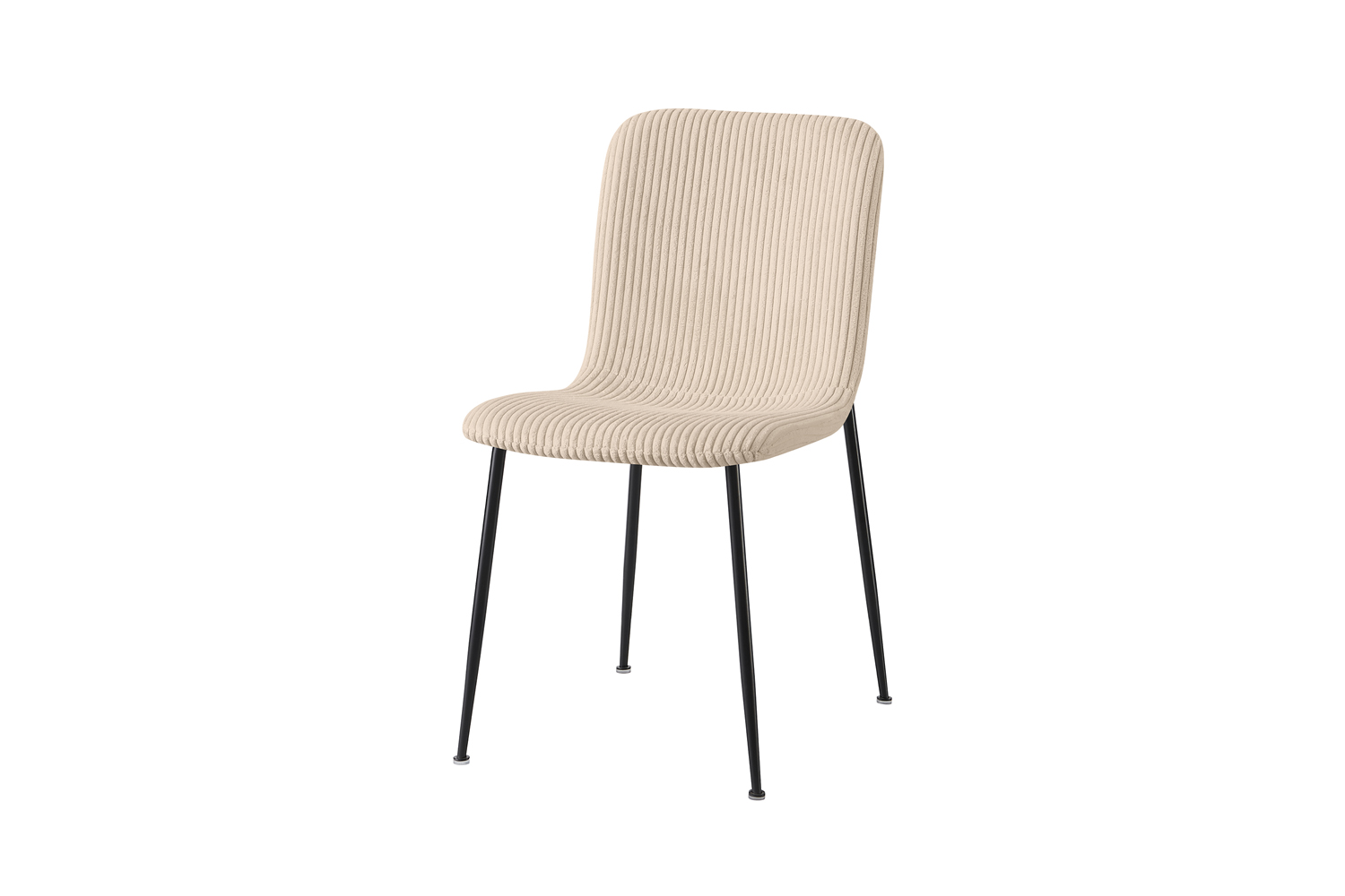 Alira Eetkamerstoel – Ribstof – Beige