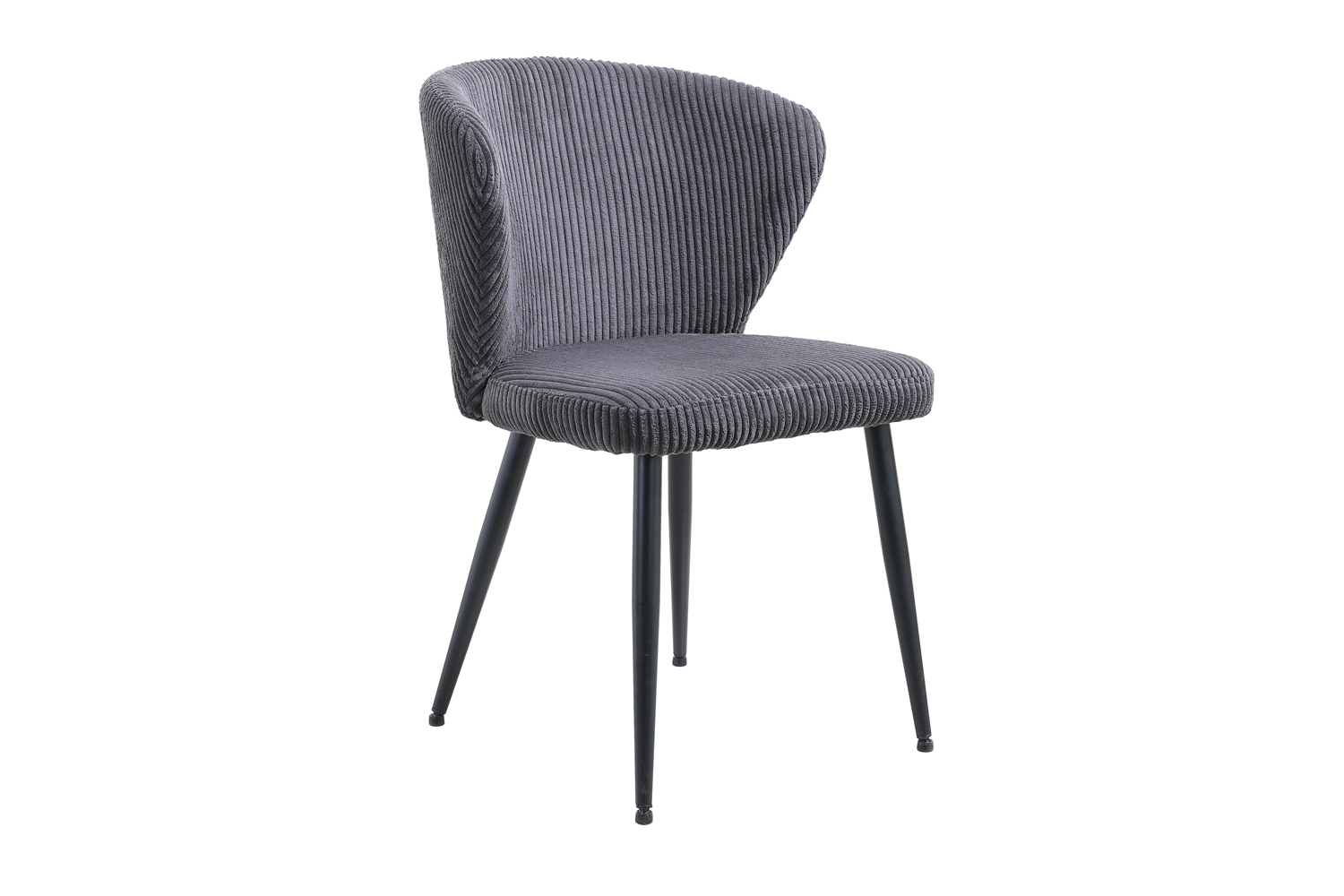 Toran Eetkamerstoel – Ribstof – Grijs