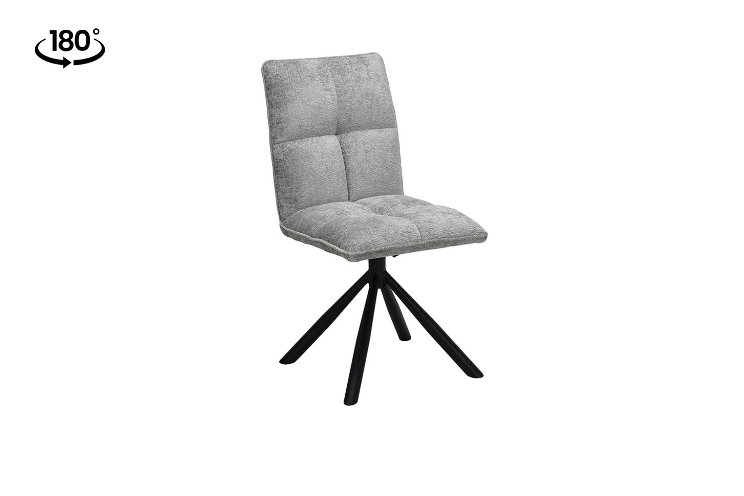 Jaro Draaibare Eetkamerstoel – Stof – Lichtgrijs