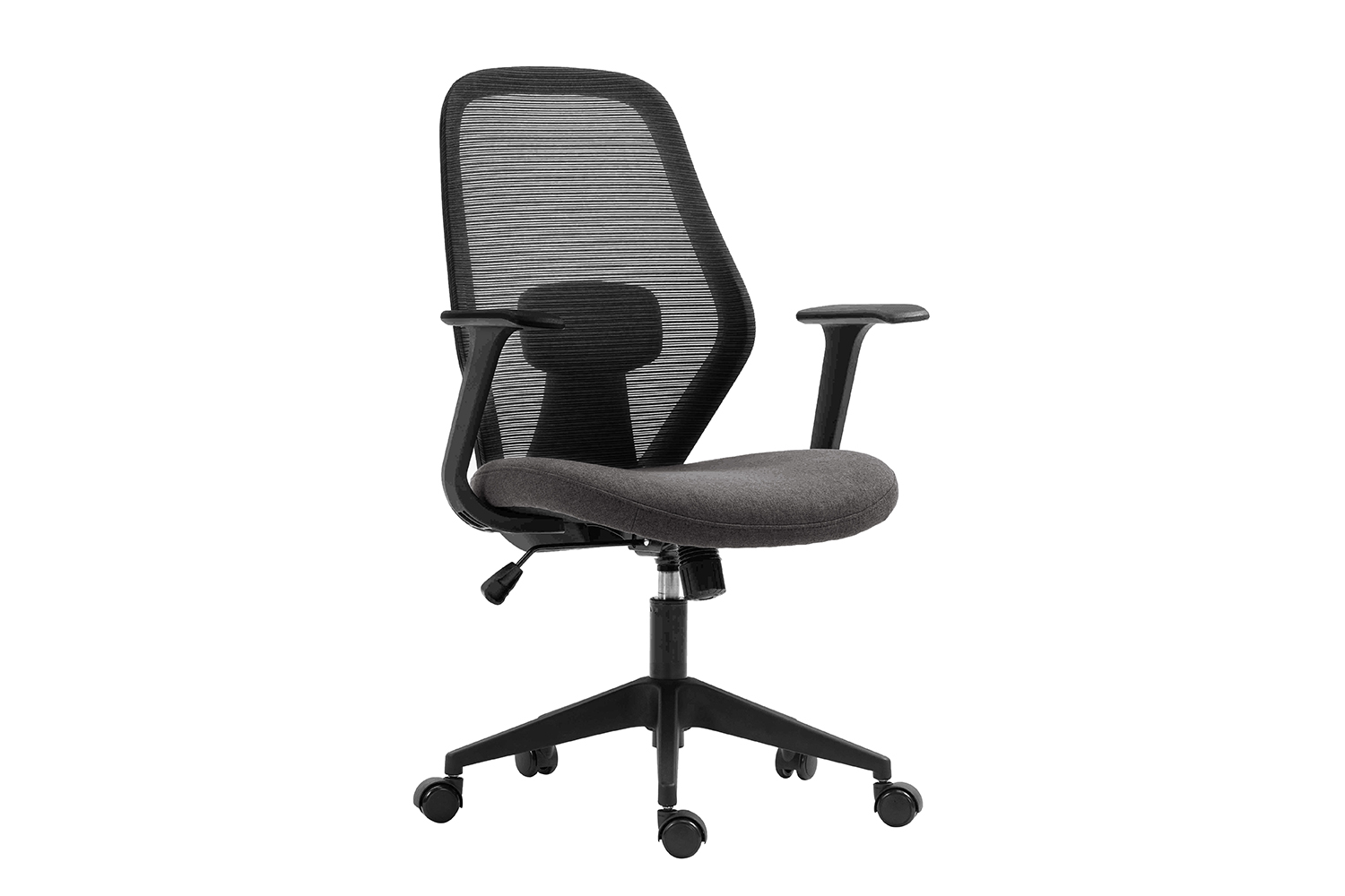 Clen Bureaustoel – Mesh Stof – Zwart/Grijs