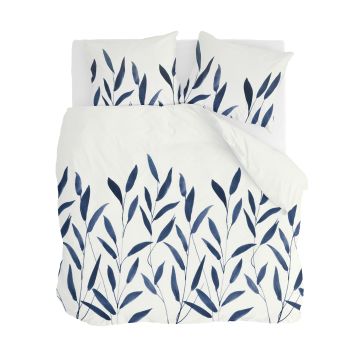 Bamboo Branches dekbedovertrek 200x220cm wit/donker grijs