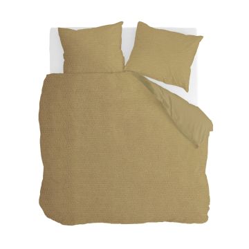 Basic & Tough dekbedovertrek 200x220cm honing mosterd
