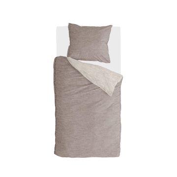 Casual Beauty dekbedovertrek 135x200cm taupe/zandkleur