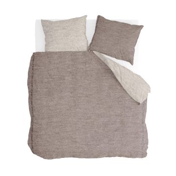 Casual Beauty dekbedovertrek 200x200cm taupe/zandkleur