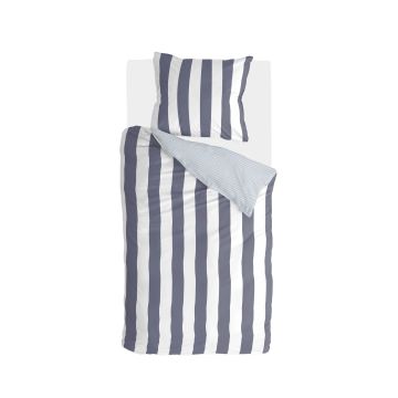 Classic Stripe dekbedovertrek 140x220cm blauw