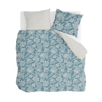 Country Love dekbedovertrek 200x220cm petrol