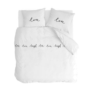 Lively Love dekbedovertrek 240x220cm wit