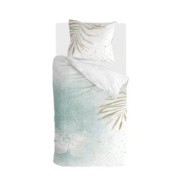 Painted Nature dekbedovertrek 155x220cm groen/goud
