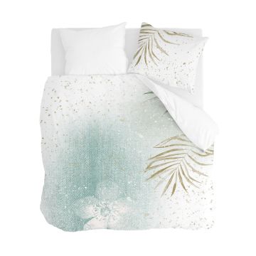 Painted Nature dekbedovertrek 200x200cm groen/goud