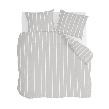 Preppy Pinstripe dekbedovertrek 200x220cm grijs