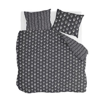 Remade Turned Cones dekbedovertrek 240x220cm off-black