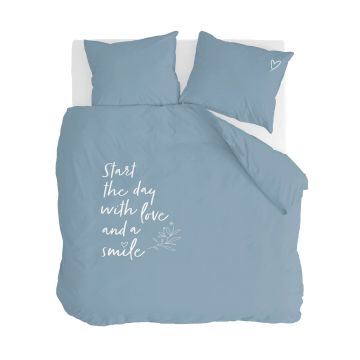 Smile with Love dekbedovertrek 200x200cm jeans blauw