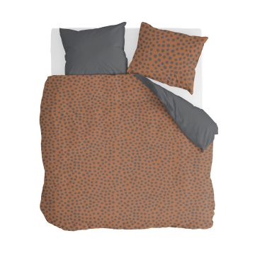 Spots & Dots dekbedovertrek 200x220cm cognac