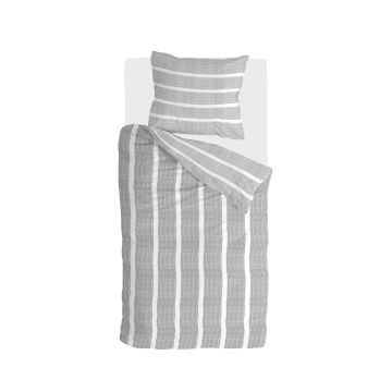 Stripe Along dekbedovertrek 135x200cm antraciet