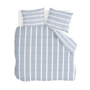Stripe Along dekbedovertrek 240x220cm blauw