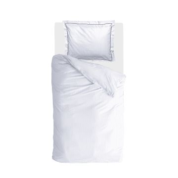 Subtile Stripe dekbedovertrek 155x220cm wit/antraciet