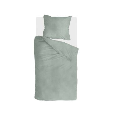 Vintage Flannel dekbedovertrek 155x220cm jade