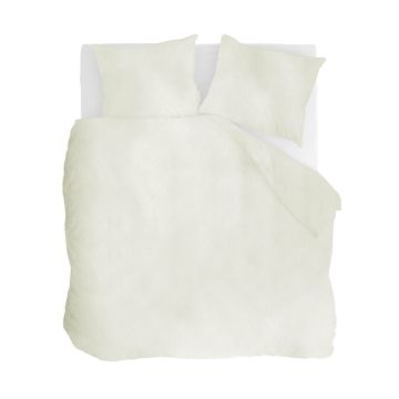 Vintage Flannel dekbedovertrek 240x220cm zandkleur