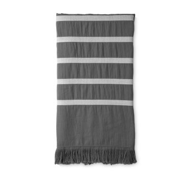 Sunny Stripes hamamdoek/fouta 100x180cm antraciet