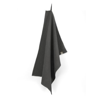 Dry with Cubes Uni keukendoek 50x70cm off-black
