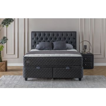 Monaco Premium opbergboxspring 180x200cm antraciet