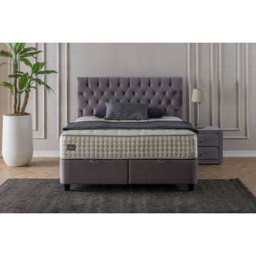 Cannes opbergboxspring 160x200cm grijs