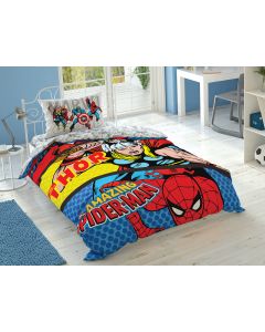 Disney Home - Marvel Comics BRF 1-persoons kinder dekbedovertrekset (gelicentieerd)