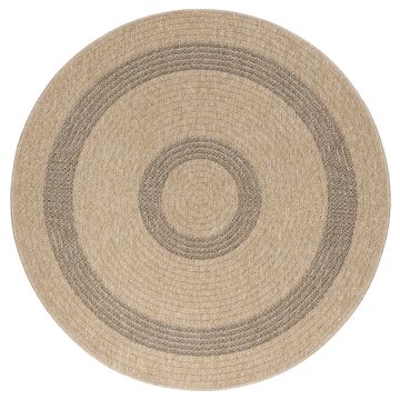 Comilla Nipu binnen- & buitenkleed rond Ø 120cm jute zwart