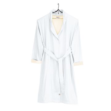 Soft Jersey Robe badjas L/XL wit/kiezelgrijs