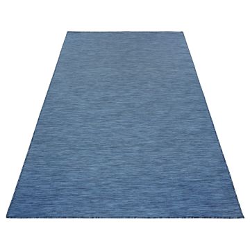 Mambo buitenkleed platgeweven rechthoek 160x230cm blauw