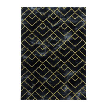 Naxos Parallel B vloerkleed laagpolig loper 80x250cm goud