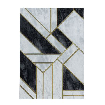 Naxos Kera vloerkleed laagpolig loper 80x250cm goud