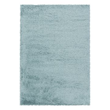 Fluffy Shaggy vloerkleed hoogpolig rechthoek 60x110cm blauw