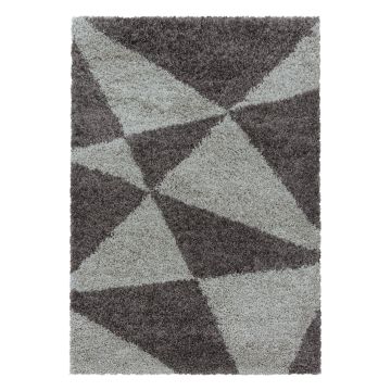 Tango Shaggy vloerkleed hoogpolig rechthoek 120x170cm taupe