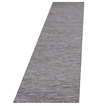 Mambo buitenkleed platgeweven loper 67x230cm taupe