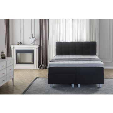 Big Storage boxspring met opbergruimte 180x200cm zwart